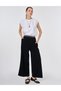 Elastic Comfortable Cut Pants Black - 2