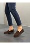 Brown Leather Women's Casual Shoes - 4