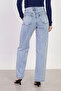 Women's j63 sprinkle stone Printed palazzo jean pants - light blue - 5