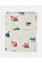 Baby Boys White Allover Print Flannel Blanket