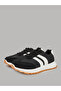 Black Striped Lace-Up Sneakers - 2