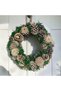 Natural Pine Cone Door Decoration 30 cm - Shocked Green Moss Handmade Door and Wall Decoration