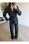Navy Blue Ultra High Waist Straight Jeans - 2