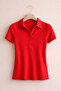 Women's Polo Neck 4-Button Slim Fit Cotton Combed Cotton T-Shirt - 4