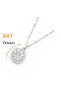 Steel Rotating Zircon Stone Round Stress Necklace