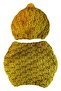 - Emine 9106 0257 Hand Knitted Women's Beret and Neck Collar – 2-Piece Winter Knitting Set - Copper - 2