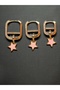 Mineli Star Charm 3-Piece Rose Gold Steel Zircon Stone Earrings - 6