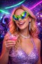 Alien Party Glasses Rainbow Glass Alien Party Festival Fun Glasses - 2
