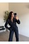 Navy Blue Ultra High Waist Straight Jeans - 4