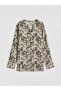 Lcw Grace Beige Collared Floral Blouse - 5