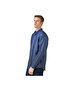 Men's Slim Fit Patterned Gradient Navy Blue Shirt - 4
