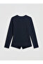 Double-Breasted Collar Blouse with Metal Applique - 2