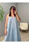 Tassel Detailed Strap Dress - Blue - 2