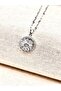 Steel Rotating Zircon Stone Round Stress Necklace - 5