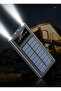 30000mAh Solar High-Capacity Power Bank with 4 Built-in Cables (Micro USB, USB-C, iPhone, USB-A) - 5