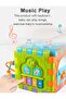 HE0528 Interactive Learning House Toy, 9-Side Activity Cube with Lights and Sound, Educational Baby Toy with Gears and Shapes, 33 cm x 27.2 cm x 19.6 cm - 3