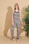 Women's Leopard Printed Lace Piece Knitted Summer Pajama Set with Rope Straps - 5