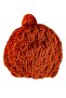 - Emine 9106 0257 Hand Knitted Women's Beanie and Neck Collar – 2-Piece Winter Knitting Set - Orange - 3