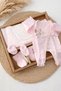 Transitional Flower Embroidered Newborn Baby Girl Muslin 10-Piece Hospital Discharge Set/Birth Gift - 7