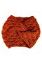 - Emine 9106 0257 Hand Knitted Women's Beanie and Neck Collar – 2-Piece Winter Knitting Set - Orange - 5