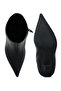 Women Pleather Pointed Toe Ankle Boots in Black - 5