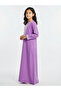 Girls Purple Embroidered Jalabiya - 2