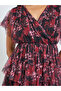 Floral Layered Mesh Tiered Maxi Dress - 4