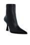 Women Pleather Pointed Toe Ankle Boots in Black