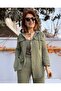 Muslin Hooded Shirt Khaki - 2