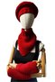 - Emine 9106 8920 Hand Knitted Women's Beanie Neck Collar Gloves 3-Piece Winter Knitting Set - Red - 8