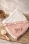 100% Cotton Pink Color Bow-Decorated Baby Towel/Baby Girl Pink Bow-Decorated Towel - 2