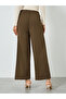 Brown High-Rise Wide Leg Trousers - 4