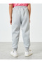 Girls Grey Joggers with Rainbow Print - 4