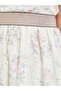 Girls Cream Embroidered Schiffli Skirt - 3