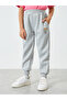 Girls Grey Joggers with Rainbow Print