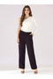 Dark Purple Straight Fit Trousers - 2