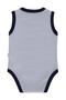 Striped 0-3 Years Old Snap-On Badi - Navy Blue - 3
