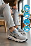 Gray Mesh Lightweight Stretchy Memory Foam Sole Men's Sports Shoes Pci-11349 m