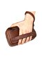 Men's Tan Color Multi-Compartment Card Holder Detailed Luxury Hand and Bracelet Set of Belt Clutch Bag - 4