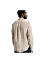 Men's Beige Regular Fit Button Collar Linen Shirt - 4