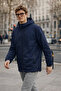 Men's Pocketed Elite Comfort Lined Navy Blue Raincoat & Windbreaker - 2