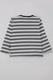 Baby Boy Long Sleeve T-Shirt Placket Striped 9 Months-3 Years, White - 2