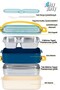 1400 ml Two Layers Three Compartments Stainless Steel Lunch Box New Generation Lunch Box - with Spoon and Fork -1400462 - 3