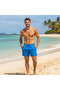 Men's Pocketed and Lined Sea Shorts Blue Color Bb2361 - 5
