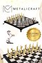 Mc75 Far East Figured Metal Chess Set - 30cm with Marble Patterned Wooden Boards - Gift Satr - 2