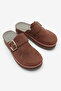 Women's Tan PU Sole Comfortable Fit Buckled Slipper - 3