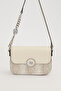 Double Strap Snake Leather Detailed Women's Casual and Stylish Shoulder Bag Mink