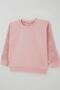 Girl's Sweatshirt with Floral Appliqué Embroidered Sleeves and Mesh Detail, Ages 5-10, Pink - 3