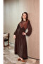 مرقَّع فستان 39801 بني - 5