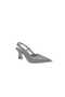 Ceylan 92 Women's Silver Shimmering Closed Toe Open Back Stiletto Heel U Evening Dress Shoes - 2